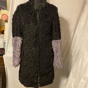 UUBANCODE FAUX FUR COAT SIZE UK 8 color black and purple